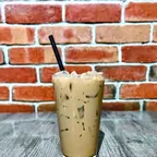 Vietnamese iced coffee (ca phe sua da) served at Saigon Vegan in Garden Grove, CA
