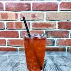Hibiscus tea with crystal boba at Saigon Vegan in Garden Grove, CA