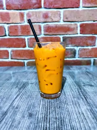 Vietnamese-style Thai iced tea at Saigon Vegan in Garden Grove, CA